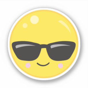 Dieses Emoji ist cool Aufkleber