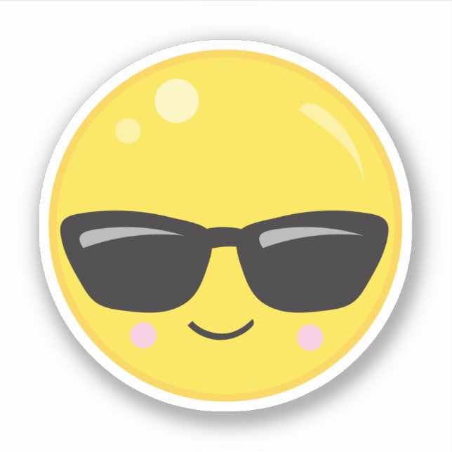 Dieses Emoji ist cool Aufkleber (Vorderseite)