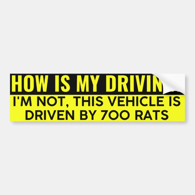 Dieses Fahrzeug wird mit 500 Ratten gefahren Autoaufkleber (Vorne)