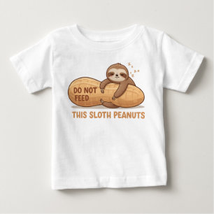 Dieses Faultier kann keine Erdnüsse essen   Kinder Baby T-shirt