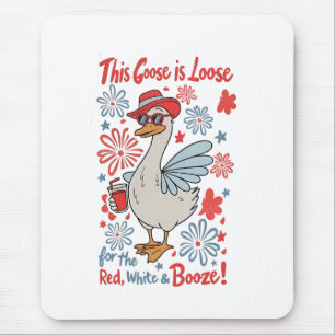 Dieses Gänse ist für Rot, Weiß und Stiefel verlore Mousepad