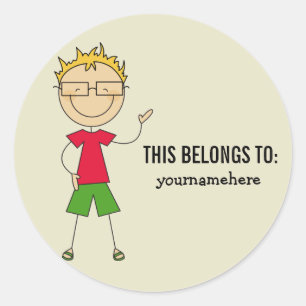 DIESES GEHÖRT Aufkleber für einen Jungen