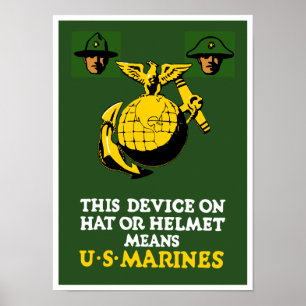 Dieses Gerät bedeutet US-Marinesoldaten Poster