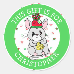 Dieses Geschenk für den Weihnachtsgeschenk-Tag Runder Aufkleber