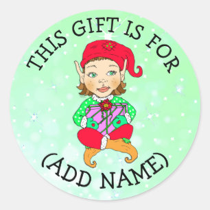 Dieses Geschenk ist für (addieren Sie Namen), Runder Aufkleber