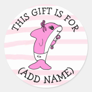 Dieses Geschenk ist für (addieren Sie Namen), Runder Aufkleber