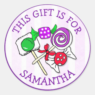 Dieses Geschenk ist für (Name hinzufügen) Geschenk Runder Aufkleber
