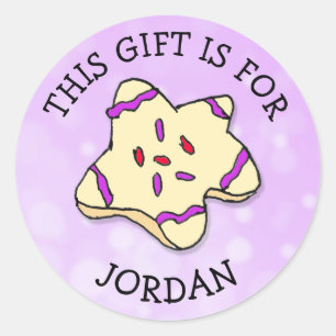 Dieses Geschenk ist für (Name hinzufügen) Geschenk Runder Aufkleber