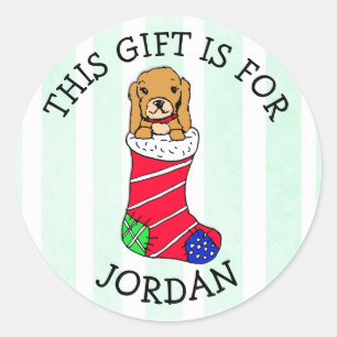 Dieses Geschenk ist für (Name hinzufügen) Geschenk Runder Aufkleber