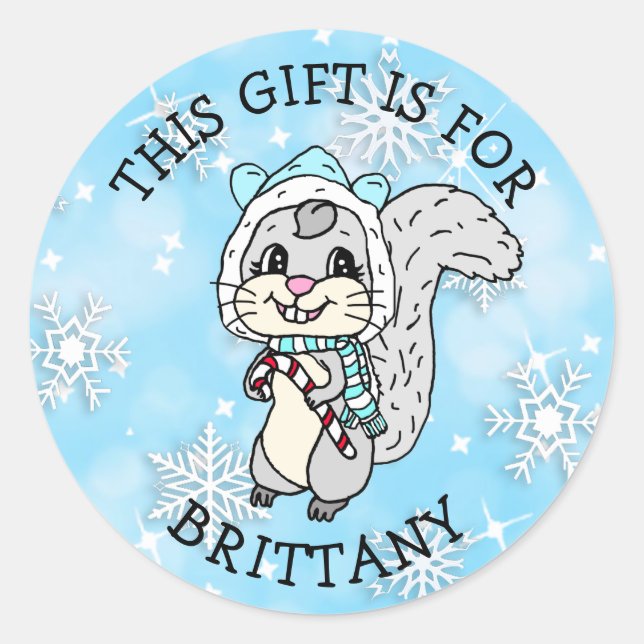 Dieses Geschenk ist für... Weihnachtsscheißchen Runder Aufkleber (Vorderseite)