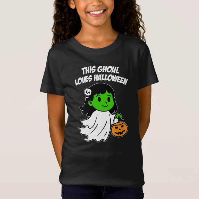 Dieses Ghoul Lieben Halloween Girl Niedlich T-Shirt (Vorderseite)