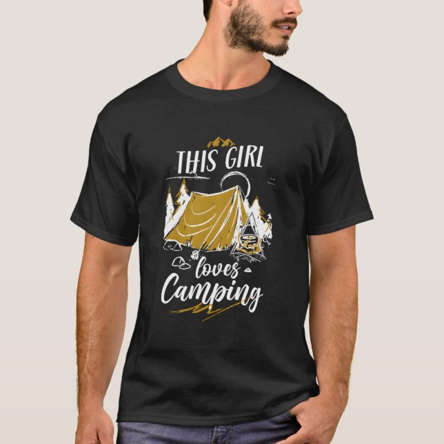 Dieses Girl Lieben Camping Lover Campingplatz Camp T-Shirt (Vorderseite)