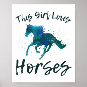 Dieses Girl Lieben Pferde Reiten Reiten Reiten Poster