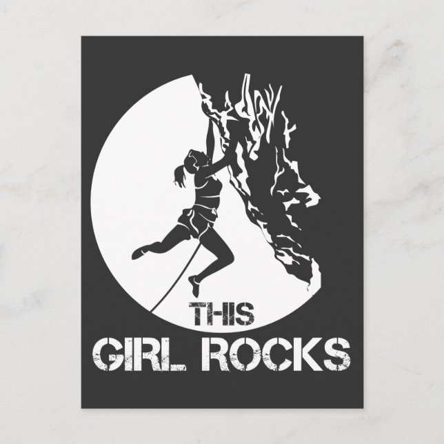 Dieses Girl Rocks Klettern Boulder Carabiner Klett Postkarte (Vorderseite)