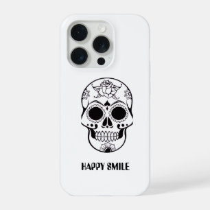 Dieses glückliche Smiley-Totenkopf-Design iPhone 15 Pro Hülle