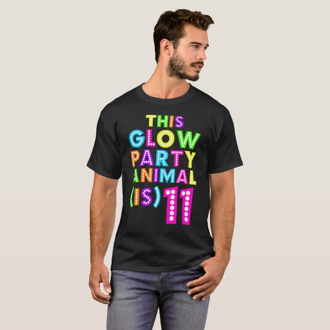 Dieses Glühen-Party-Tier ist ein 11 T-Shirt (Vorne ganz)