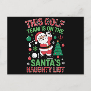 Dieses Golf-Team steht auf Santas unartiger Liste Feiertagspostkarte