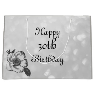 Dieses Happy 30. Geburtstag individuell gestalten Große Geschenktüte