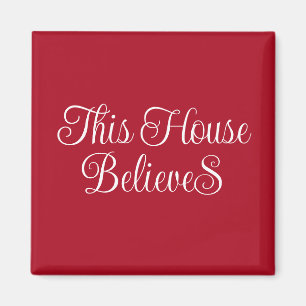Dieses Haus glaubt Weihnachten rot und weiß Magnet