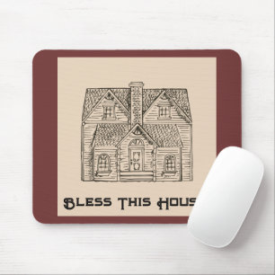 Dieses Haus mit Text- und Bilddaten-Vorlagen segne Mousepad