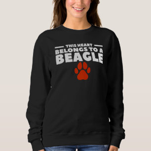 Dieses Herz gehört einem Beagle für einen Hund 1 Sweatshirt