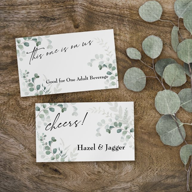 Dieses ist auf unserem eleganten Greenery Drink Ti Begleitkarte (Von Creator hochgeladen)