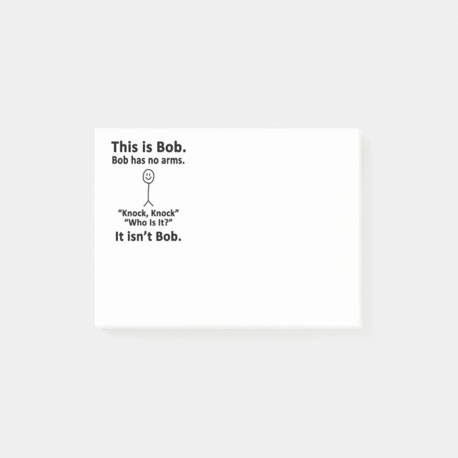 Dieses ist Bob Post-it Klebezettel (Vorderseite)