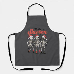 Dieses ist die Saison Weihnachten Tanzendes Skelet Schürze