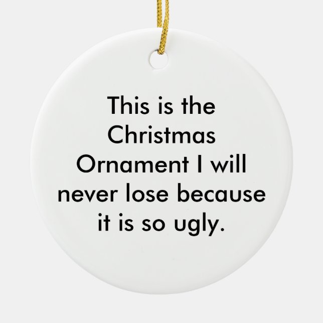 Dieses ist die Weihnachtsverzierung, die ich nie Keramik Ornament (Vorne)