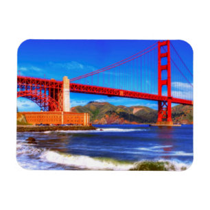 Dieses ist ein 3 Schuss HDR-Bild des Golden Gate Magnet