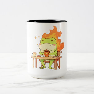Dieses Ist Ein Feiner Frosch Lustiges Kawaii Desig Zweifarbige Tasse
