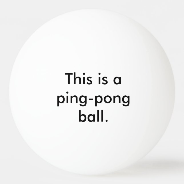 Dieses ist ein Klingeln-Pong Ball - Staat der Tischtennisball (Vorderseite)