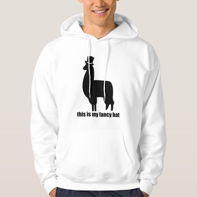 Dieses ist mein extravaganter Hut-LamaHoodie Hoodie (Vorderseite)