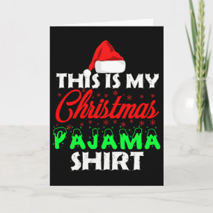 Dieses ist mein Weihnachts-Pyjama-Familien-Geschen Karte