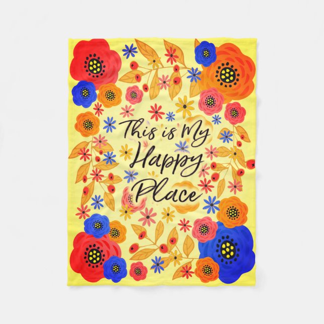 Dieses ist meine glückliche Platz-Sangria Fleecedecke (Vorderseite)