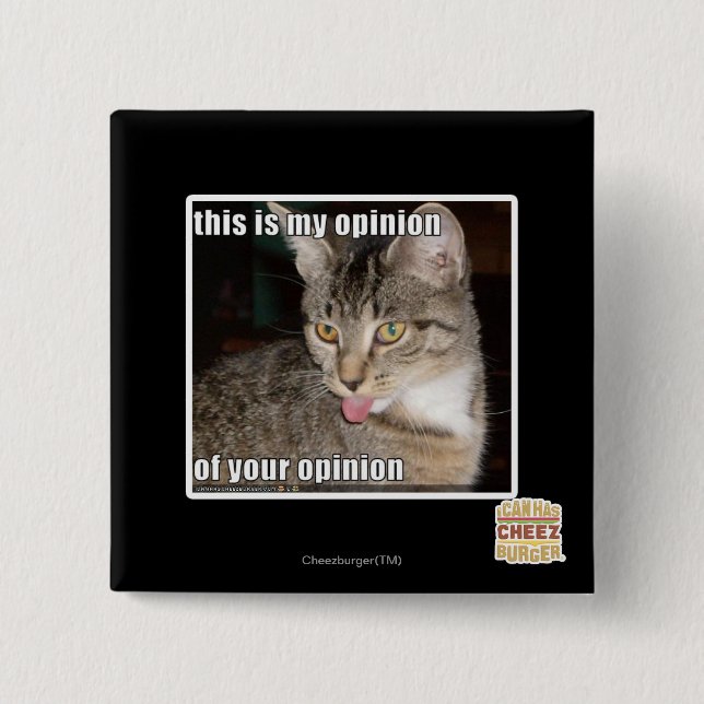 dieses ist meine Meinung Button (Vorderseite)