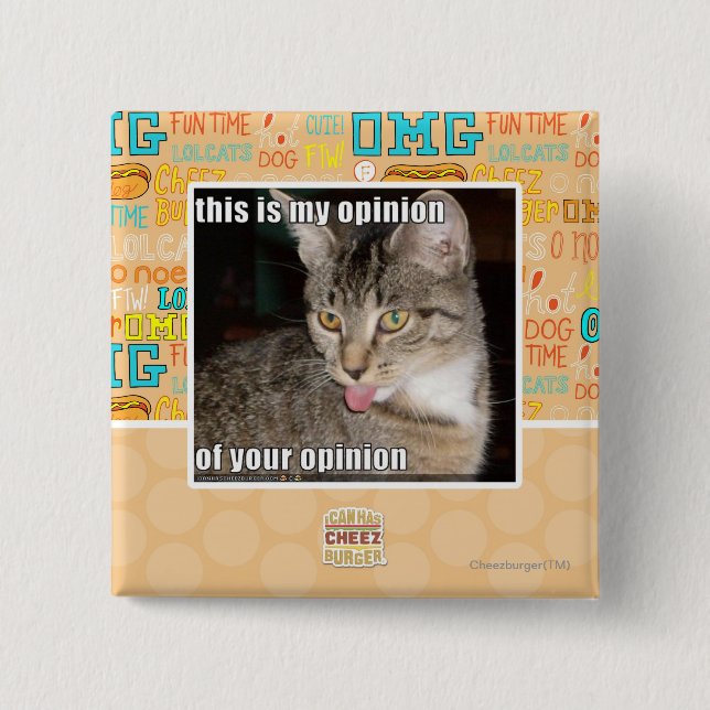 dieses ist meine Meinung Button (Vorderseite)