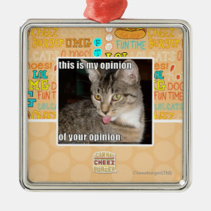 dieses ist meine Meinung Silbernes Ornament