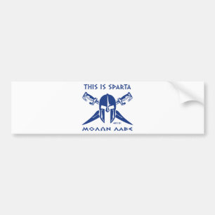 Dieses ist Sparta - Molon Lave - Blau Autoaufkleber