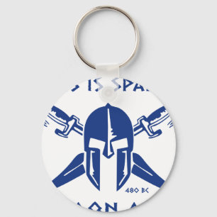 Dieses ist Sparta - Molon Lave - Blau Schlüsselanhänger