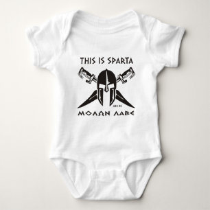 Dieses ist Sparta - Molon Lave - Schwarzes Baby Strampler