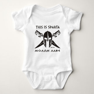 Dieses ist Sparta - Molon lave (Schwarzes) Baby Strampler