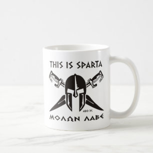 Dieses ist Sparta - Molon lave (Schwarzes) Tasse
