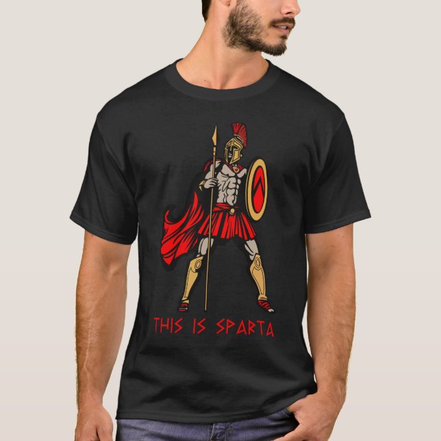 Dieses ist Sparta - spartanischer Krieger T-Shirt (Vorderseite)