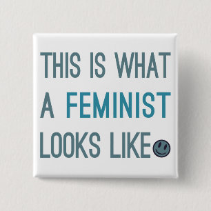 Dieses ist, was ein Feminist wie Buttone aussieht Button
