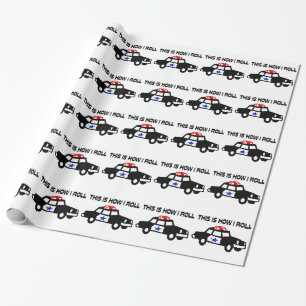 Dieses ist, wie ich in einem Polizist-Auto rolle Geschenkpapier