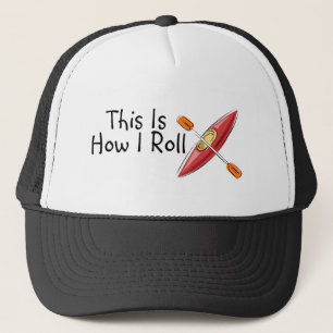 Dieses ist, wie ich Kajak rolle Truckerkappe
