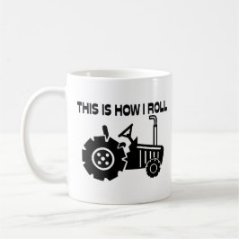 Dieses ist, wie ich Landwirtschafts-Traktor rolle Kaffeetasse