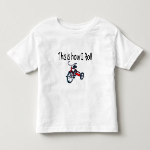 Dieses ist, wie ich rolle (rotes Dreirad) Kleinkind T-shirt