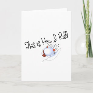 Dieses ist, wie ich Schneeball rolle Feiertagskarte